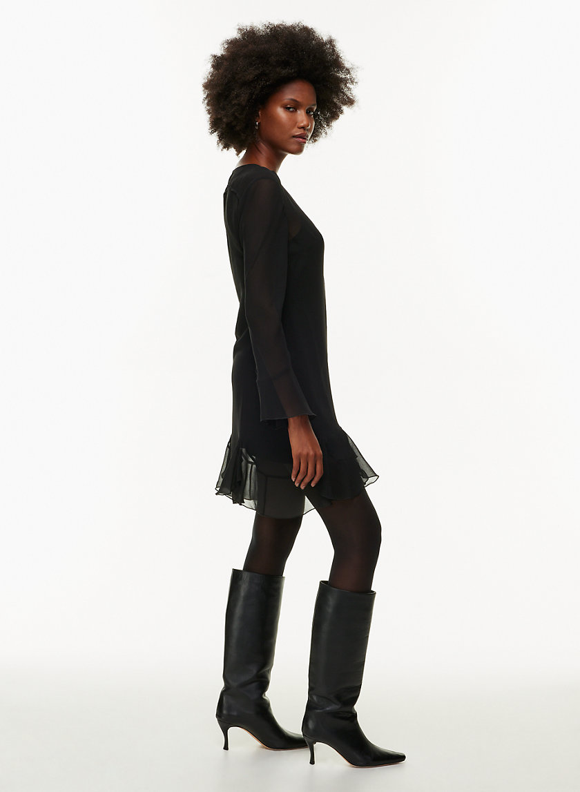 Midi Dresses and Knee Boots For Fall - Curls and Contours