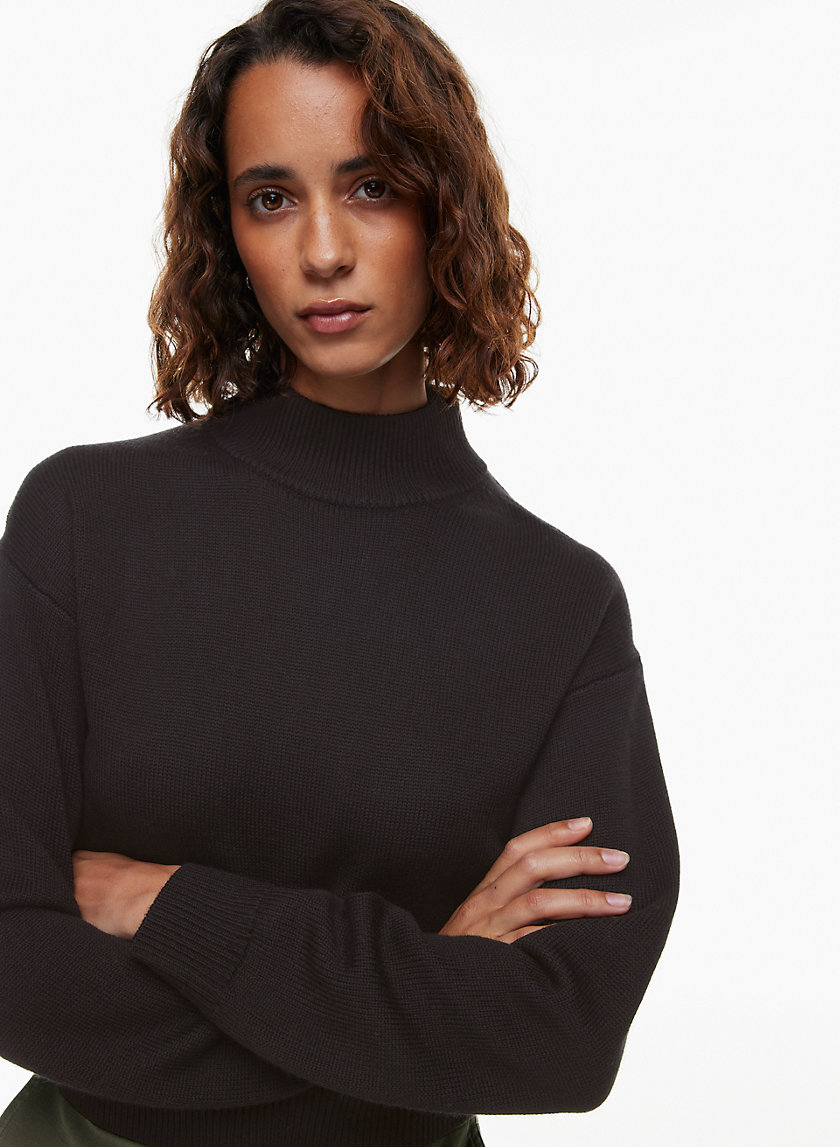 Time and Tru Mock Neck Sweater, Faux Leather Leggings and No