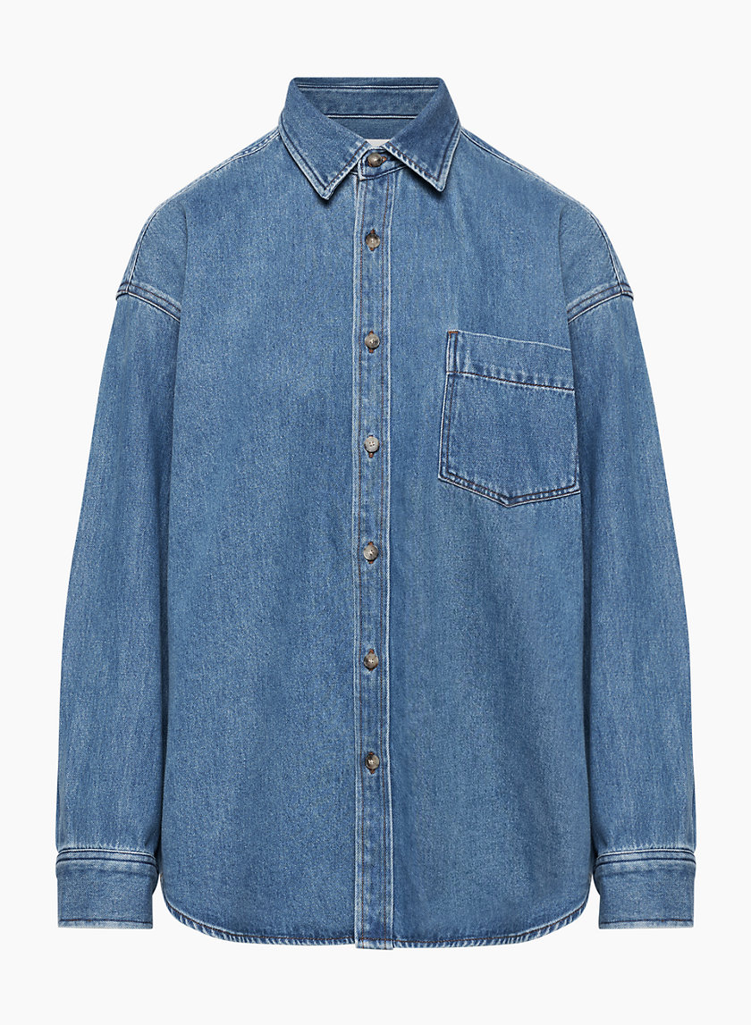 The Shirt - The Signature Shirt in Denim, Women's Size XXL - No Gape Technology for The Perfect Fit