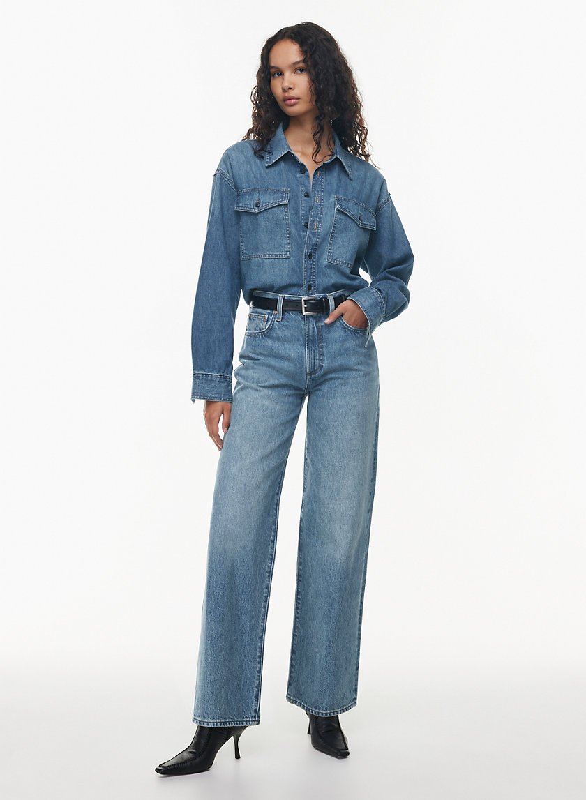 Denim Forum THE FARRAH HI-RISE WIDE JEAN | Aritzia US