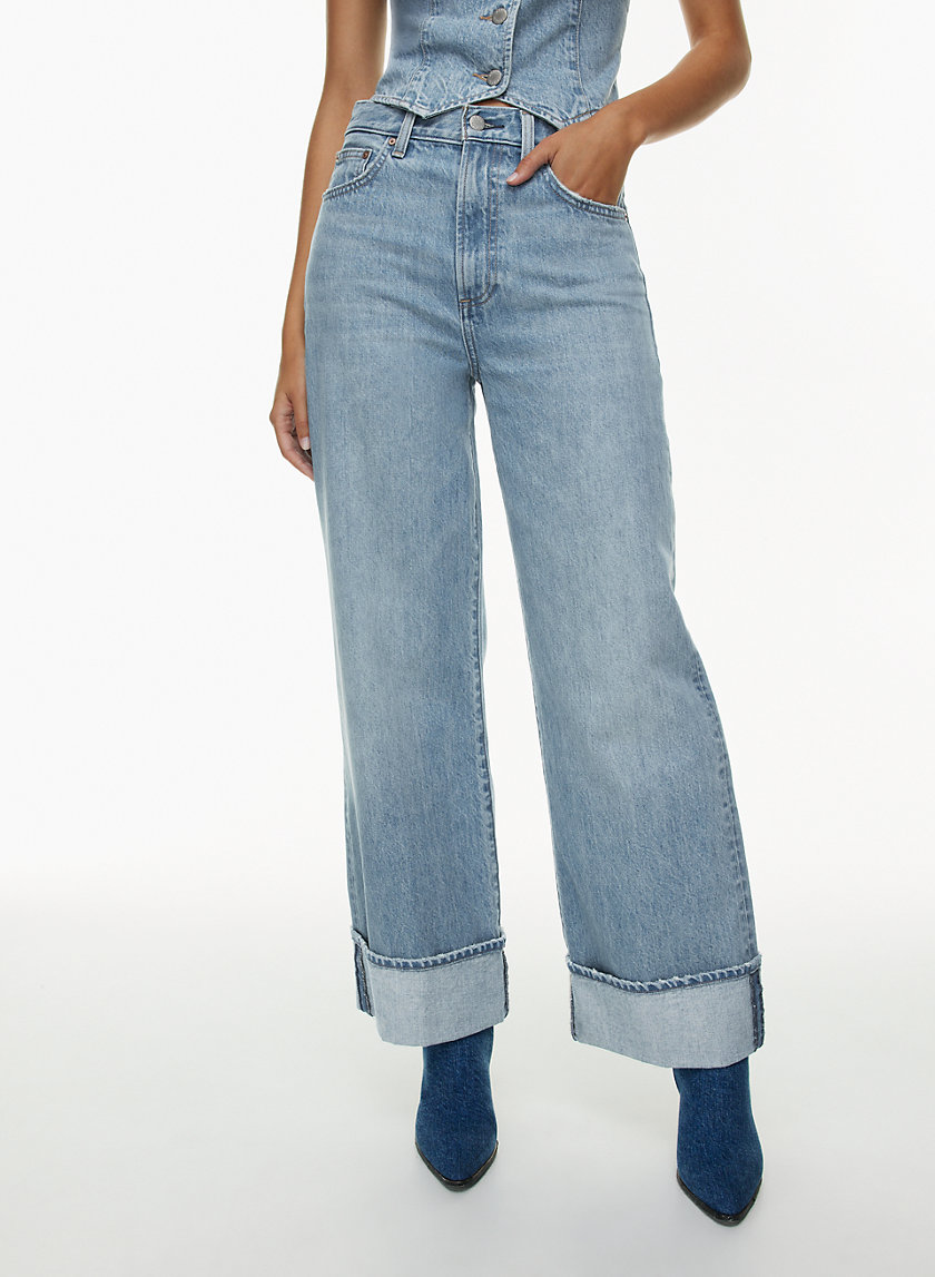 Kruze Mens Cuffed Jeans Regular Fit Jogger Denim Pants Trousers All Waist  Sizes | eBay
