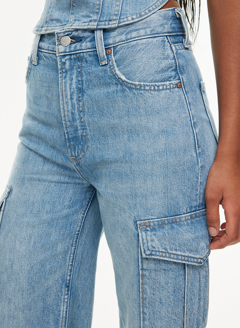 Denim Forum THE FARRAH HI-RISE CARGO JEAN | Aritzia US