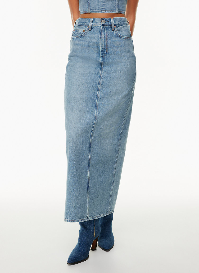 Denim Forum THE '90S PENCIL MAXI JEAN SKIRT | Aritzia INTL