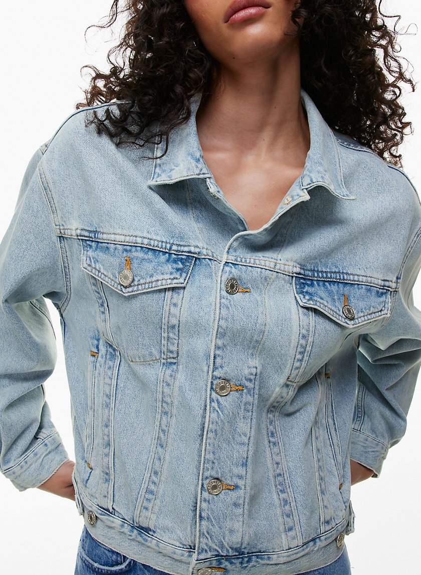 SHEWIN Women's Denim Jacket Casual Long Sleeve Jean Jacket Boyfriend  Distressed Shacket with Pockets Black - Walmart.com