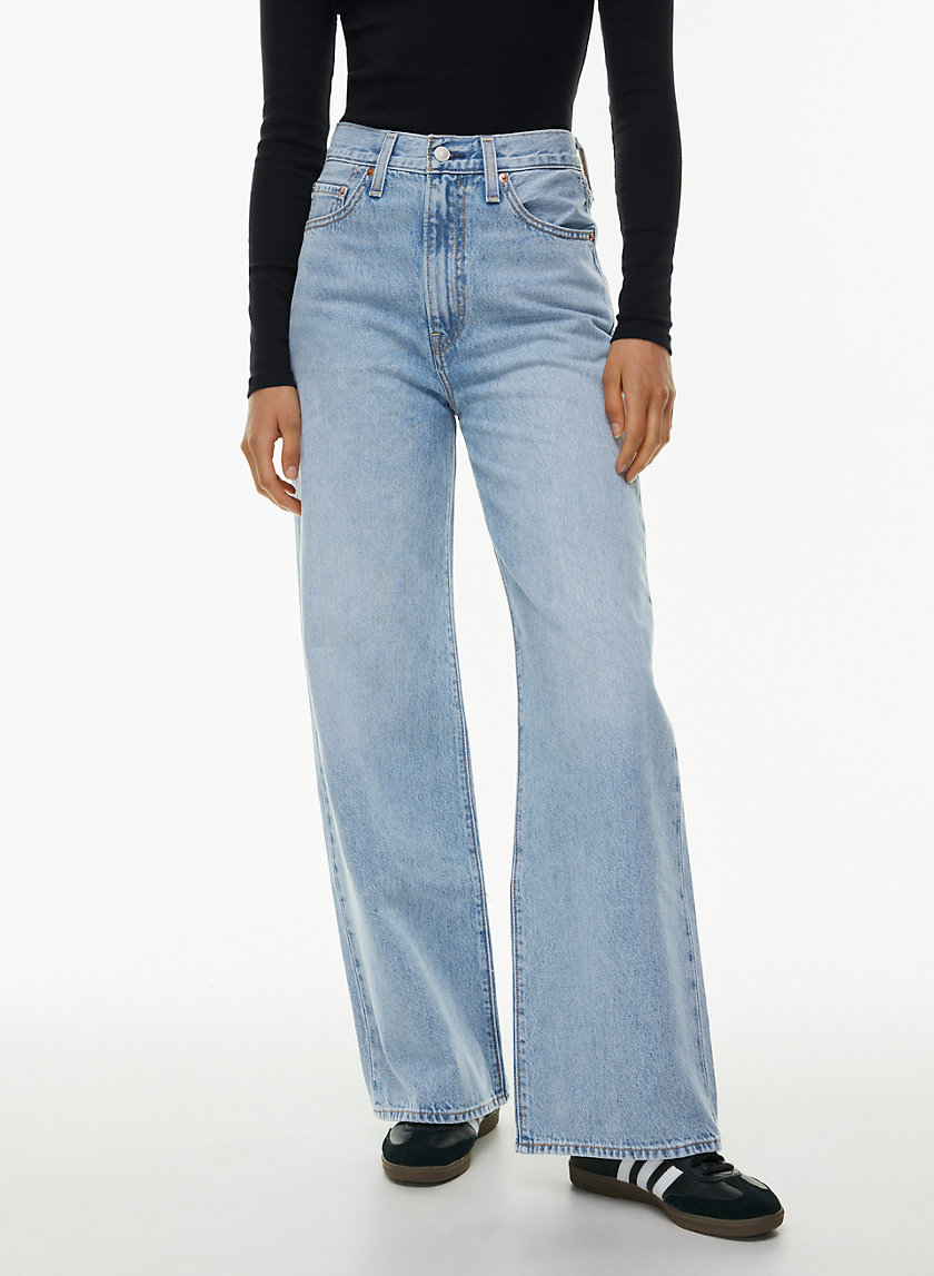 Levi's Ribcage Wide Leg Jeans in Rosie Posie • Shop American Threads  Women's Trendy Online Boutique – americanthreads