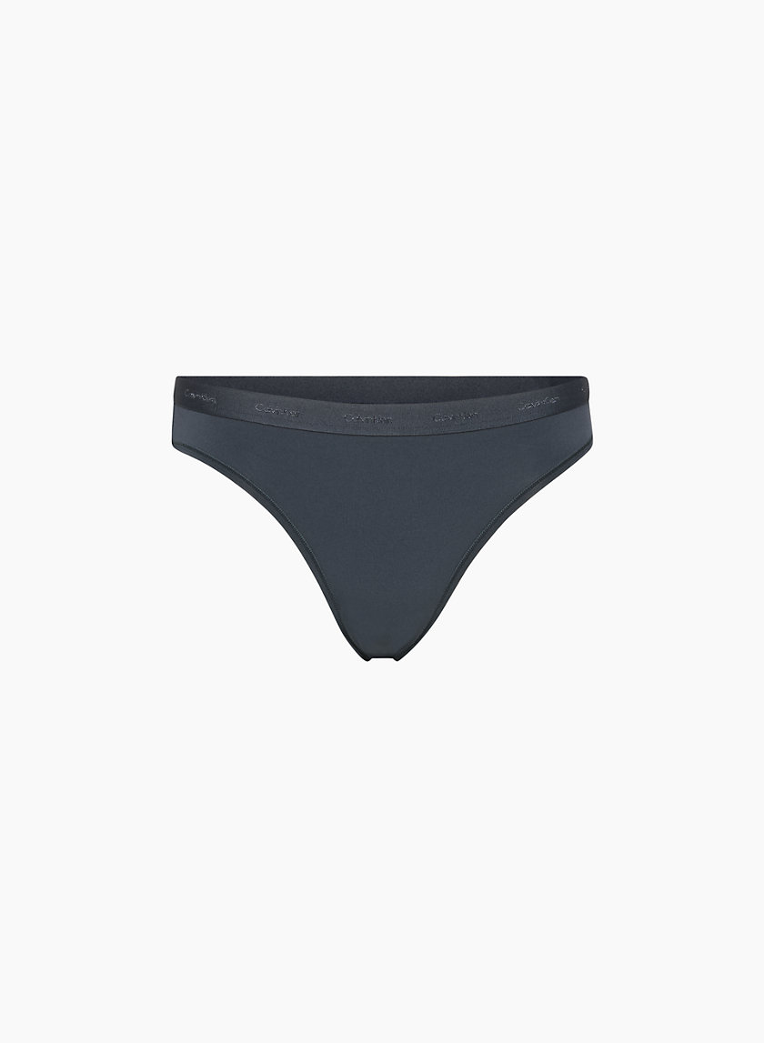 Calvin Klein High Waisted Thong - Form To Body in Black