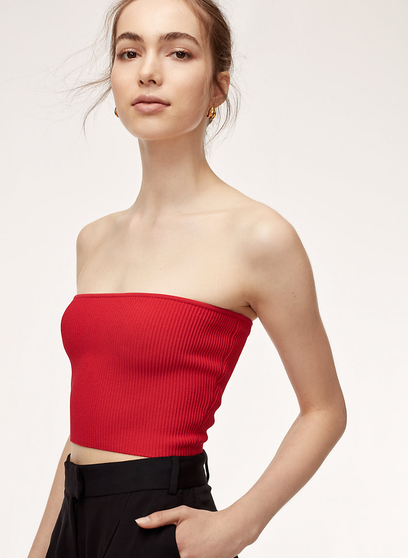 ESSAMBA TUBE TOP - Cropped, knit tube top