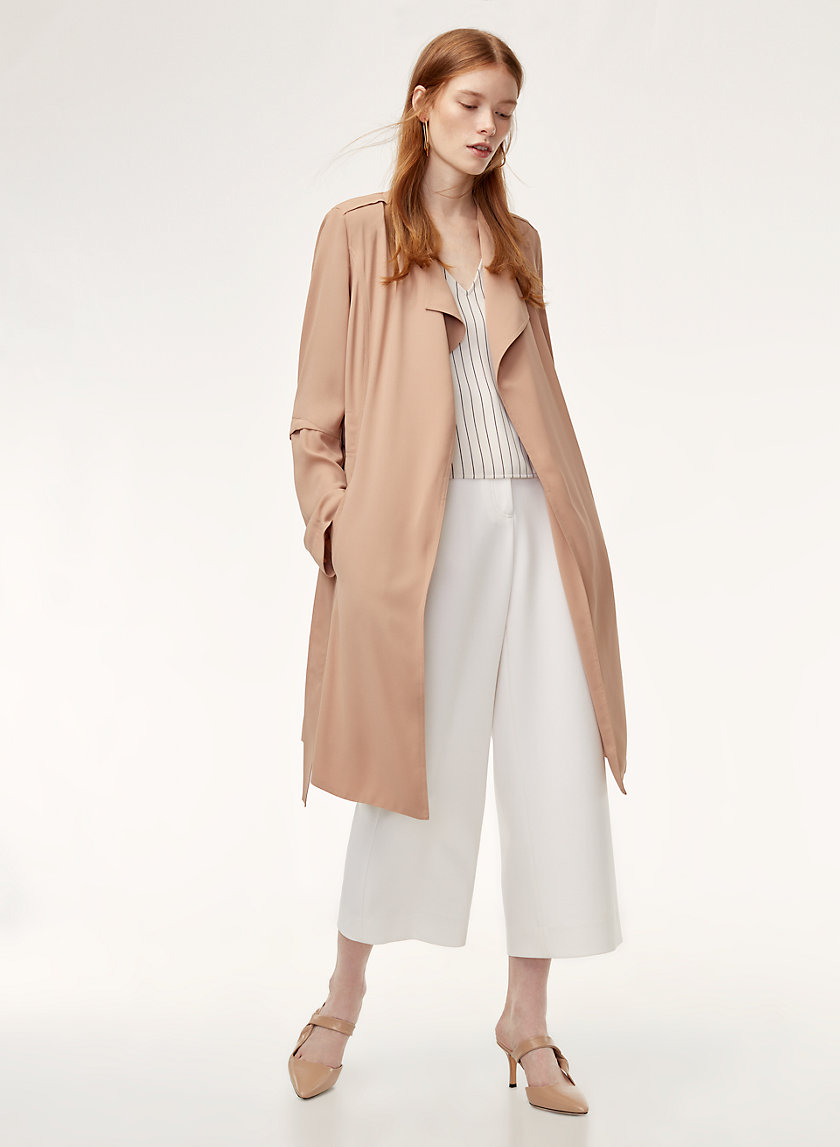 aritzia flowy trench
