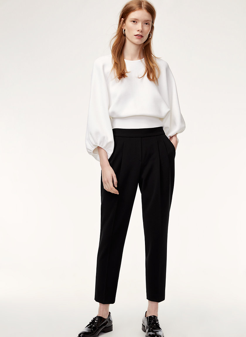 COHEN PANT TWILL - Cropped, pleated dress pant COHEN PANT TWILL - Cropped, pleated dress pant