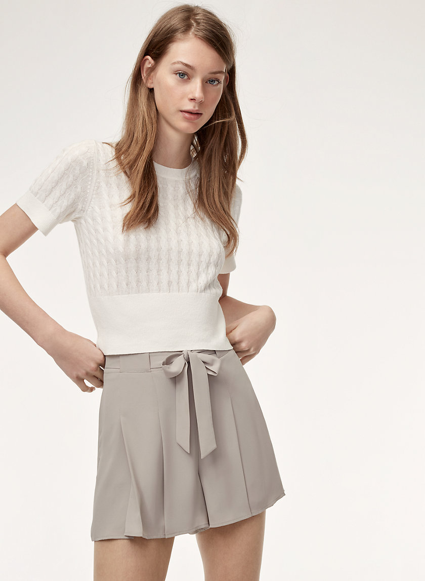 WESTLEY SHORT - Pleated, tie-front shorts WESTLEY SHORT - Pleated, tie-front shorts