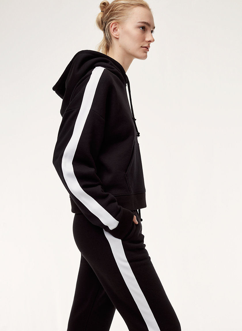 THE ICONIC HOODIE - Cropped, hoodie with side stripe THE ICONIC HOODIE - Cropped, hoodie with side stripe