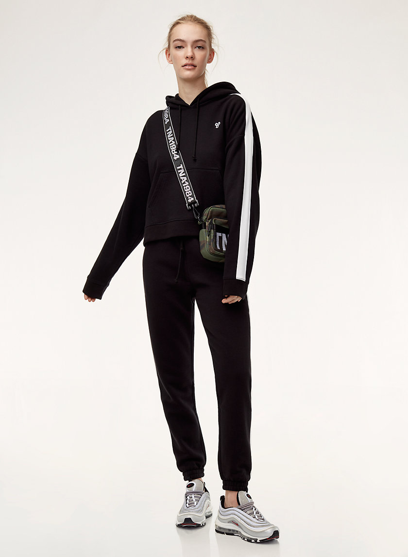 THE ICONIC HOODIE - Cropped, hoodie with side stripe THE ICONIC HOODIE - Cropped, hoodie with side stripe