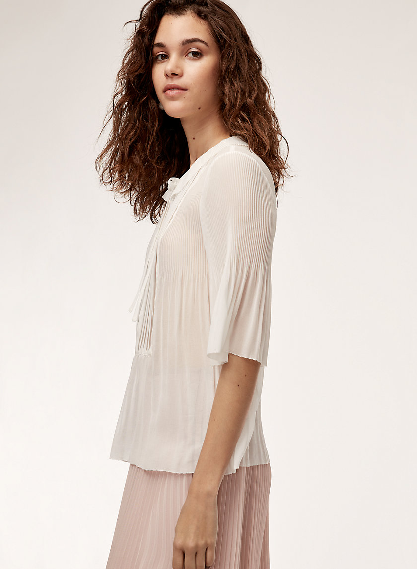 MATTHIEU BLOUSE - Short-sleeve pleated top MATTHIEU BLOUSE - Short-sleeve pleated top