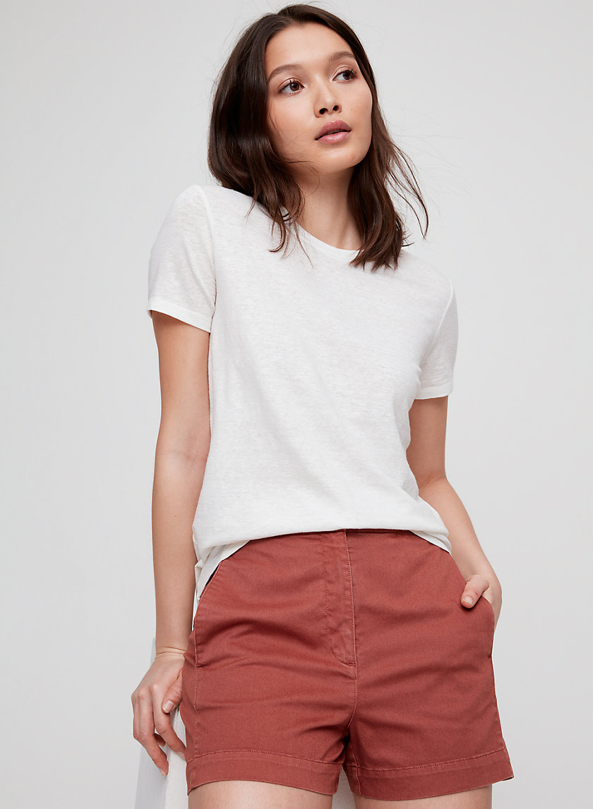 LAGARDE LINEN T-SHIRT - Linen-blend, crewneck t-shirt LAGARDE LINEN T-SHIRT - Linen-blend, crewneck t-shirt