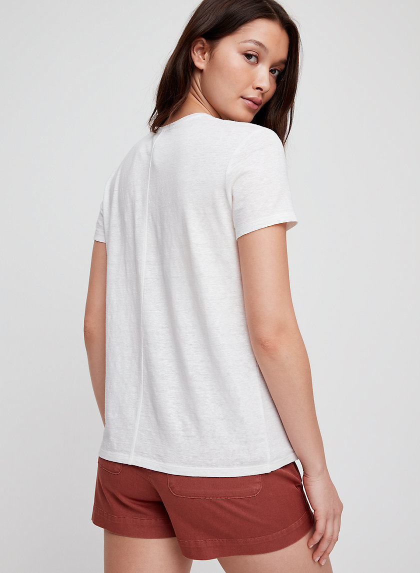 LAGARDE LINEN T-SHIRT - Linen-blend, crewneck t-shirt LAGARDE LINEN T-SHIRT - Linen-blend, crewneck t-shirt