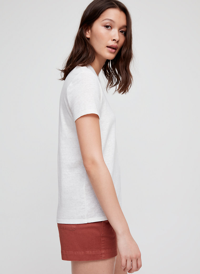 LAGARDE LINEN T-SHIRT - Linen-blend, crewneck t-shirt LAGARDE LINEN T-SHIRT - Linen-blend, crewneck t-shirt