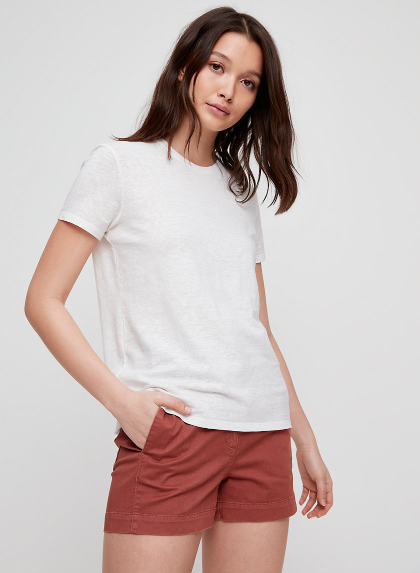 LAGARDE LINEN T-SHIRT - Linen-blend, crewneck t-shirt LAGARDE LINEN T-SHIRT - Linen-blend, crewneck t-shirt