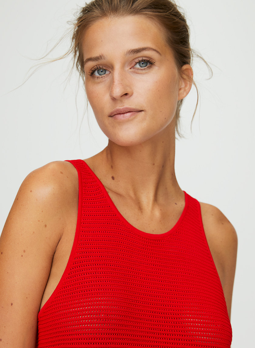 EUGENIE KNIT TOP - Open knit tank top EUGENIE KNIT TOP - Open knit tank top