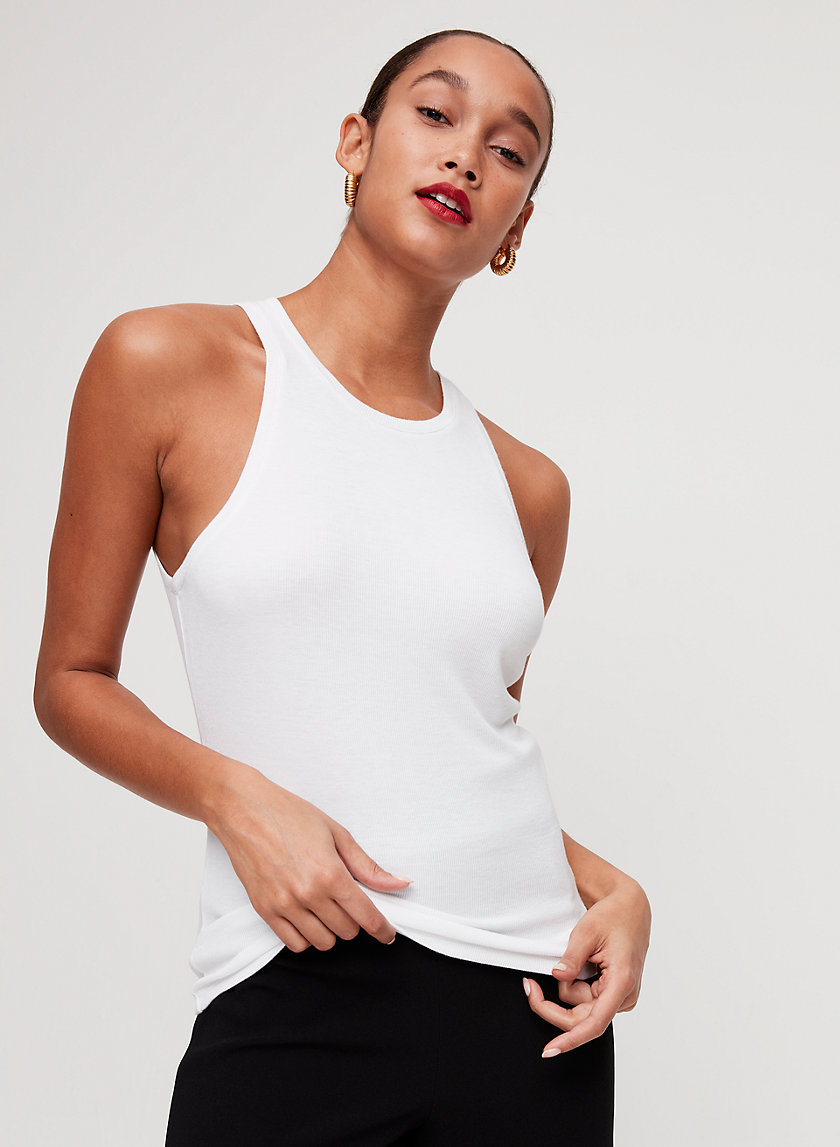 BRANTLY TANK - Fine-ribbed tank top BRANTLY TANK - Fine-ribbed tank top