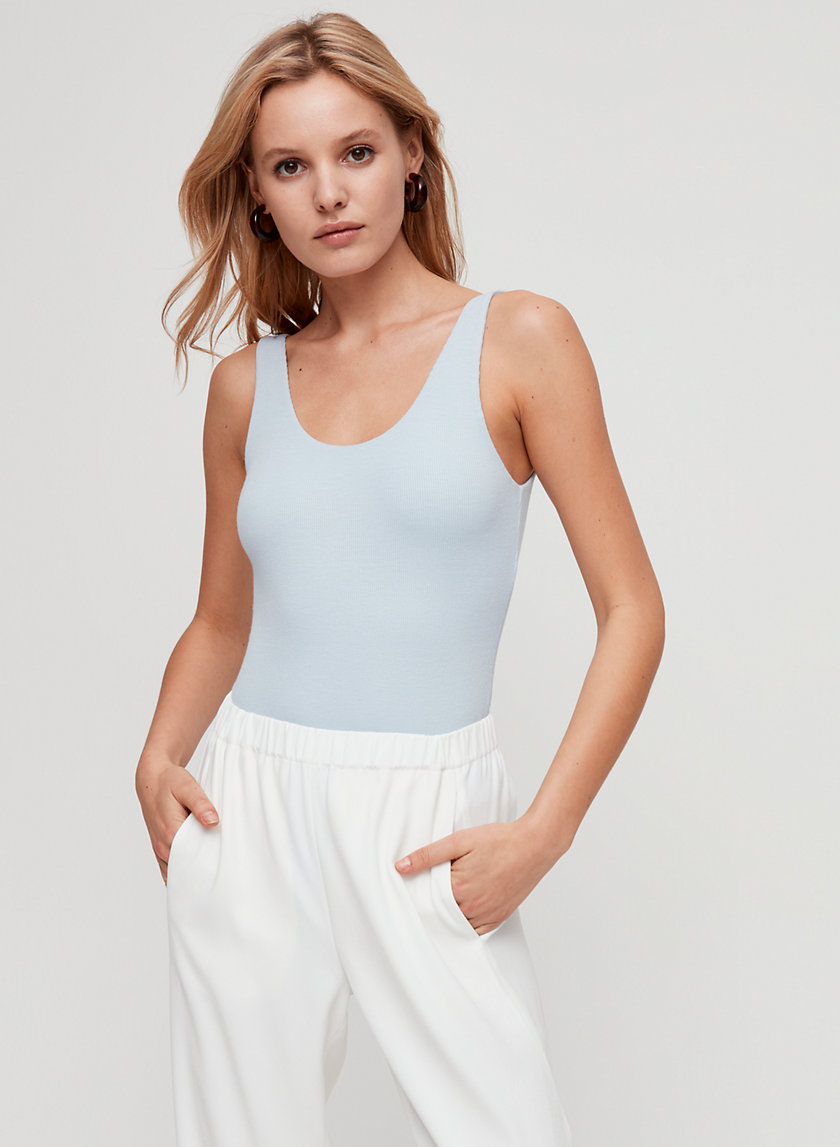 CLARKE BODYSUIT - Double-layer, scoop-neck bodysuit CLARKE BODYSUIT - Double-layer, scoop-neck bodysuit