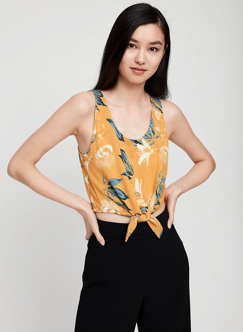 JERONIMO TANK - Cropped, tie-front tank top JERONIMO TANK - Cropped, tie-front tank top