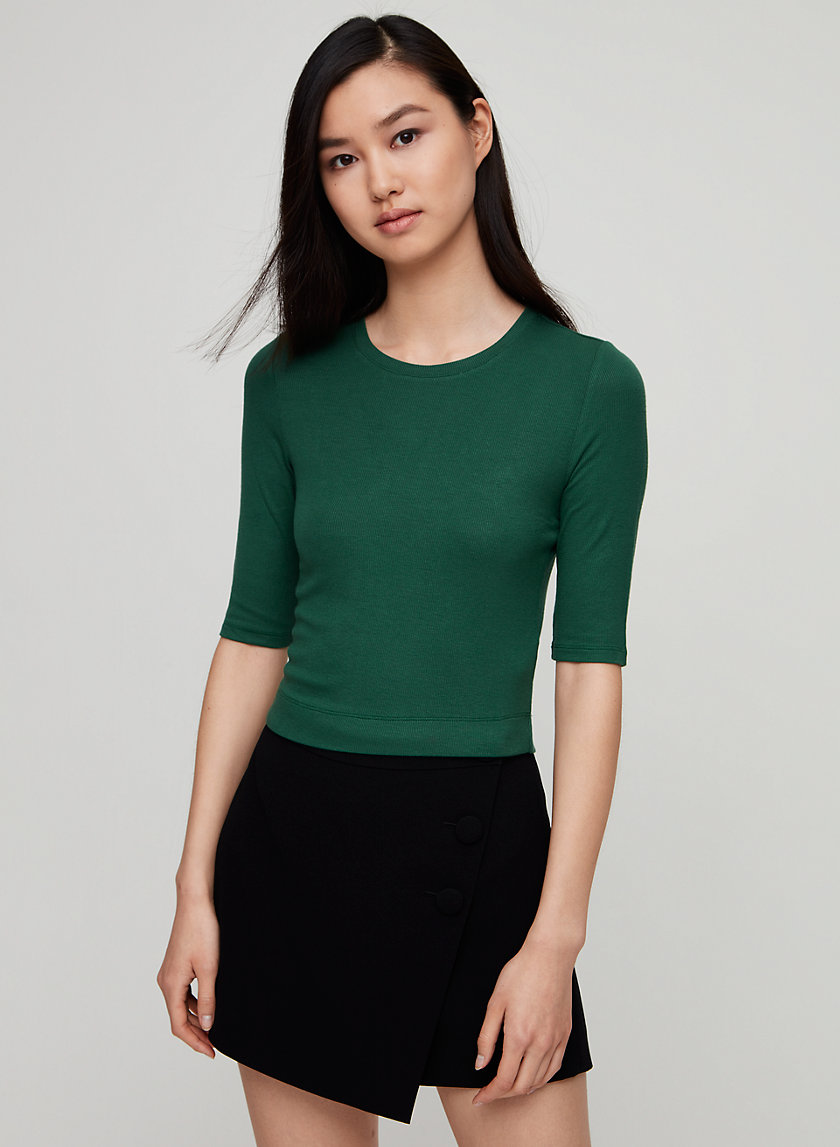 ALONSO T-SHIRT - Ribbed, cropped t-shirt ALONSO T-SHIRT - Ribbed, cropped t-shirt