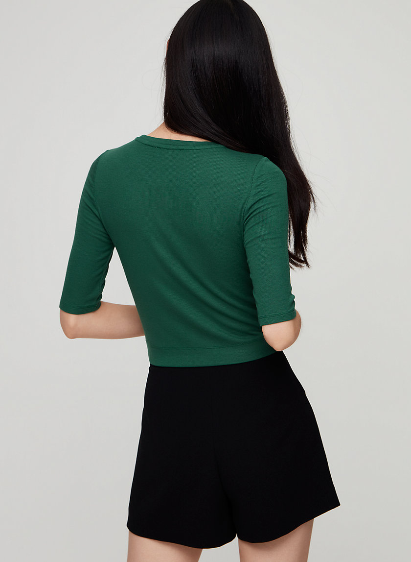 ALONSO T-SHIRT - Ribbed, cropped t-shirt ALONSO T-SHIRT - Ribbed, cropped t-shirt