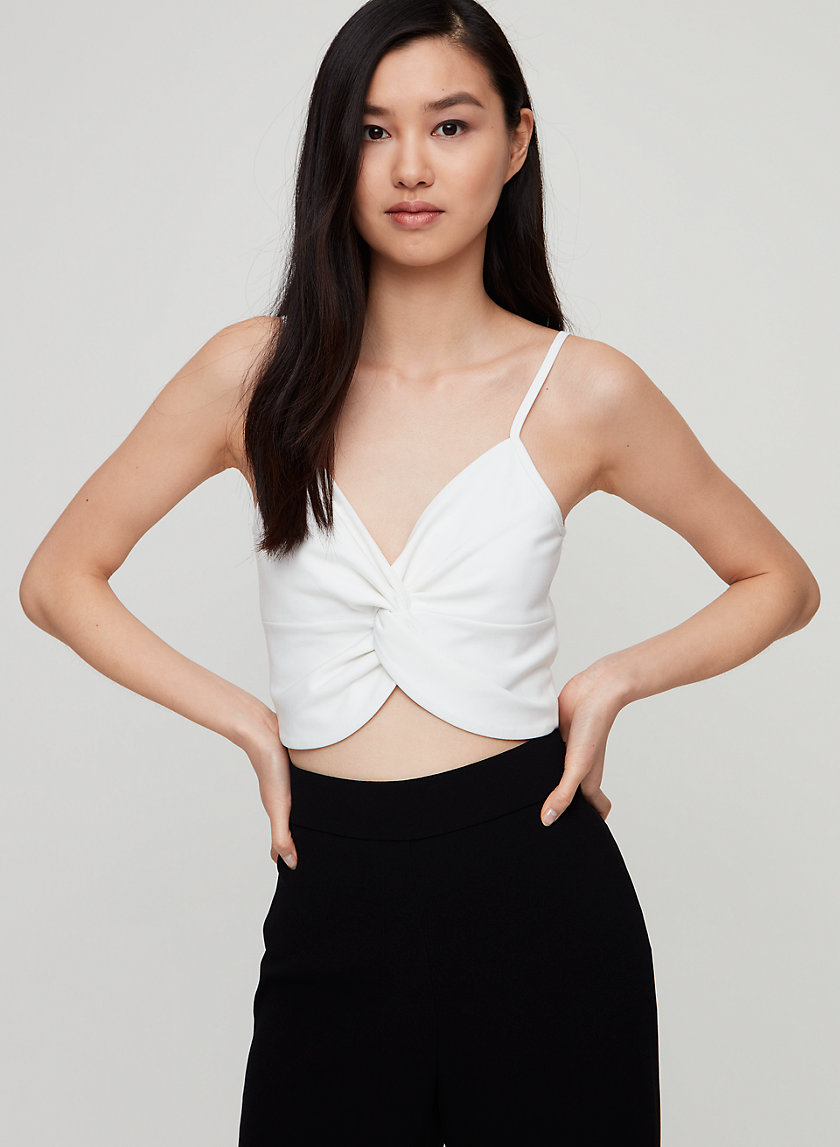 ALFIE TANK - Cropped, knotted front tank top ALFIE TANK - Cropped, knotted front tank top