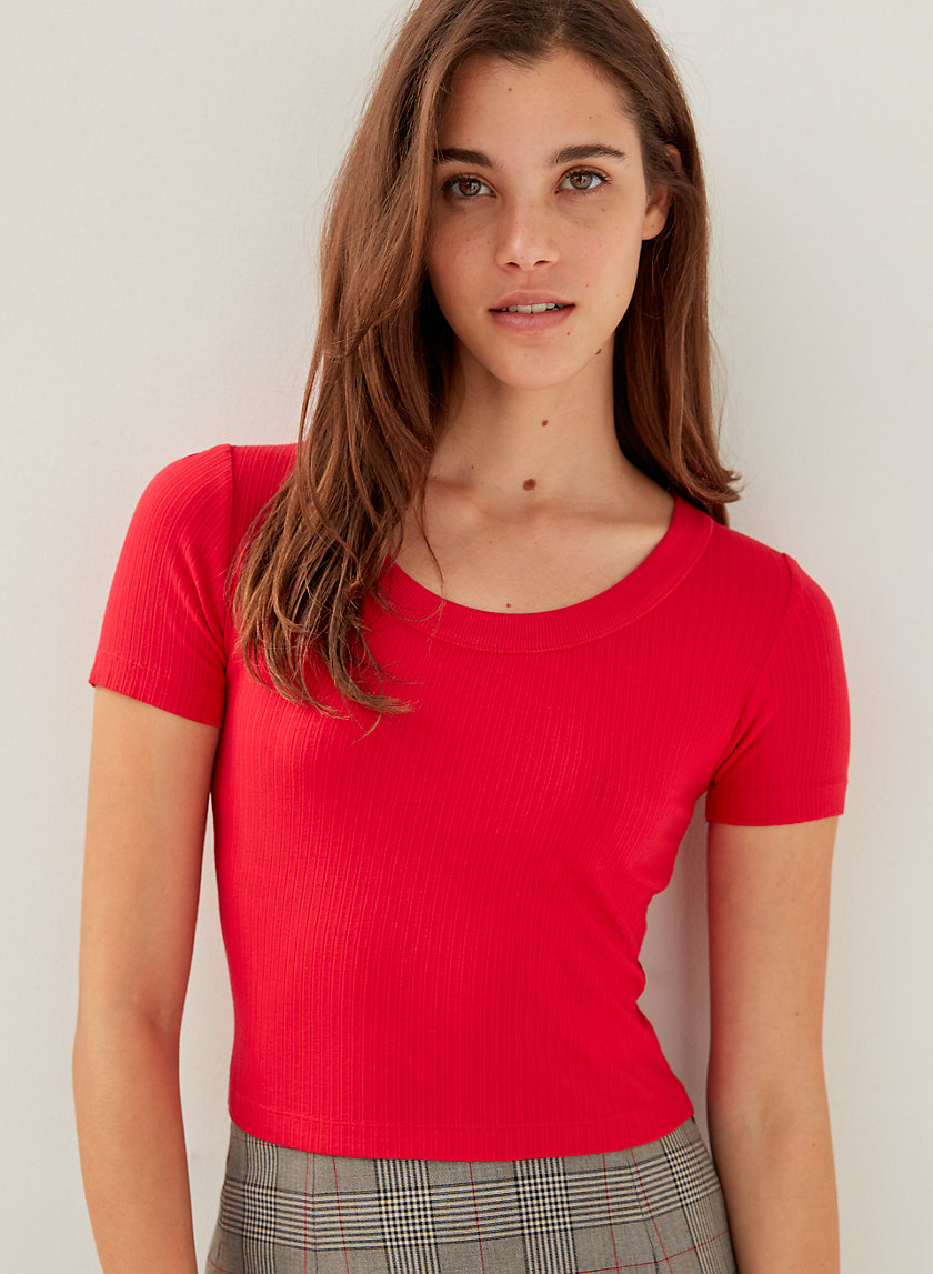 ARTIE T-SHIRT - Ribbed scoop-neck t-shirt ARTIE T-SHIRT - Ribbed scoop-neck t-shirt