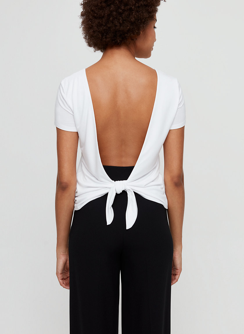 AMALIA T-SHIRT - Tie-back t-shirt AMALIA T-SHIRT - Tie-back t-shirt