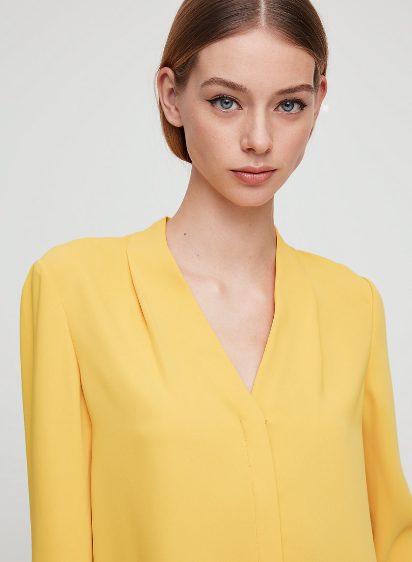 POWER BLOUSE - Long-sleeve, matte satin blouse POWER BLOUSE - Long-sleeve, matte satin blouse