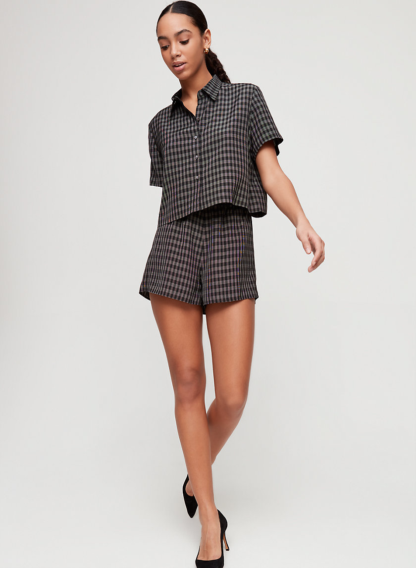 WAYNE SHIRT - Cropped, checkered blouse WAYNE SHIRT - Cropped, checkered blouse