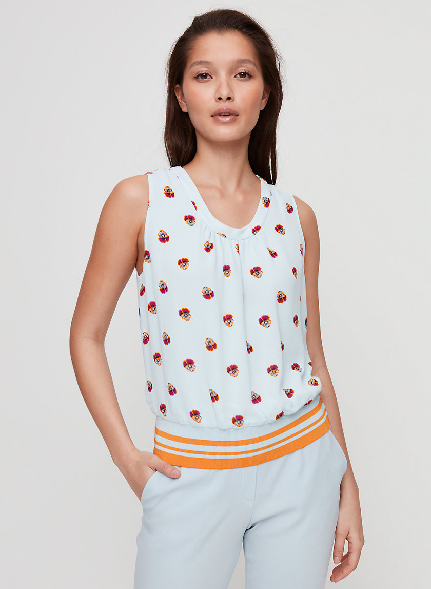 RODNEY BLOUSE - Sleeveless, ribbed hem blouse RODNEY BLOUSE - Sleeveless, ribbed hem blouse