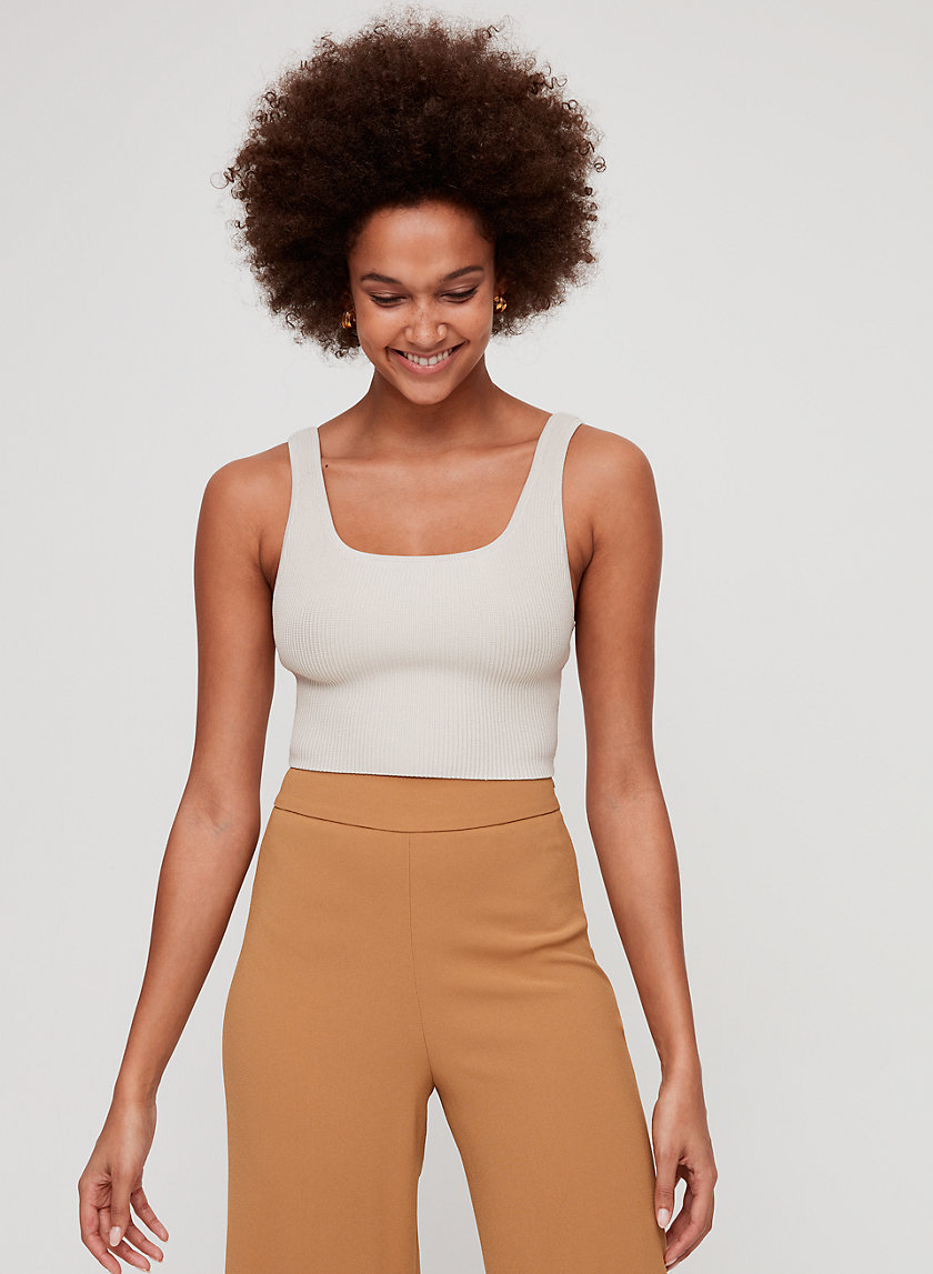 ARJUN KNIT TOP - Cropped, ribbed tank top ARJUN KNIT TOP - Cropped, ribbed tank top