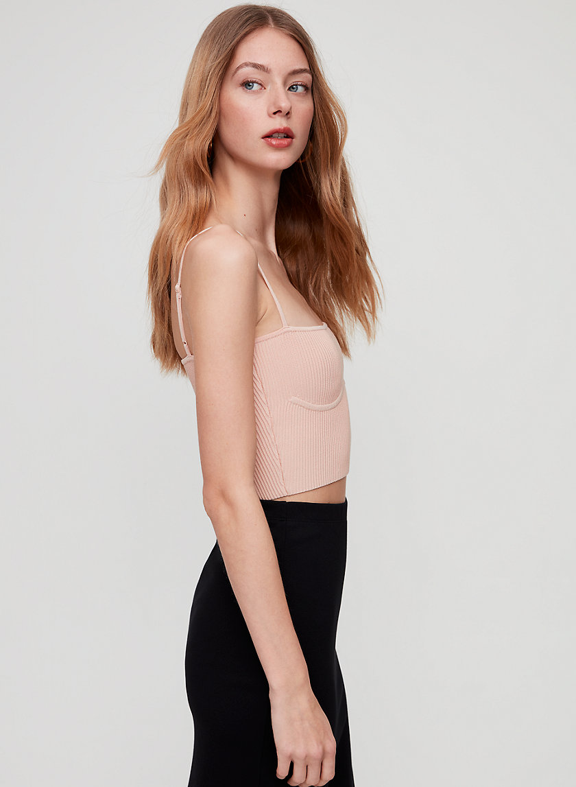 DENZELL TOP - Cropped, knit tank top DENZELL TOP - Cropped, knit tank top