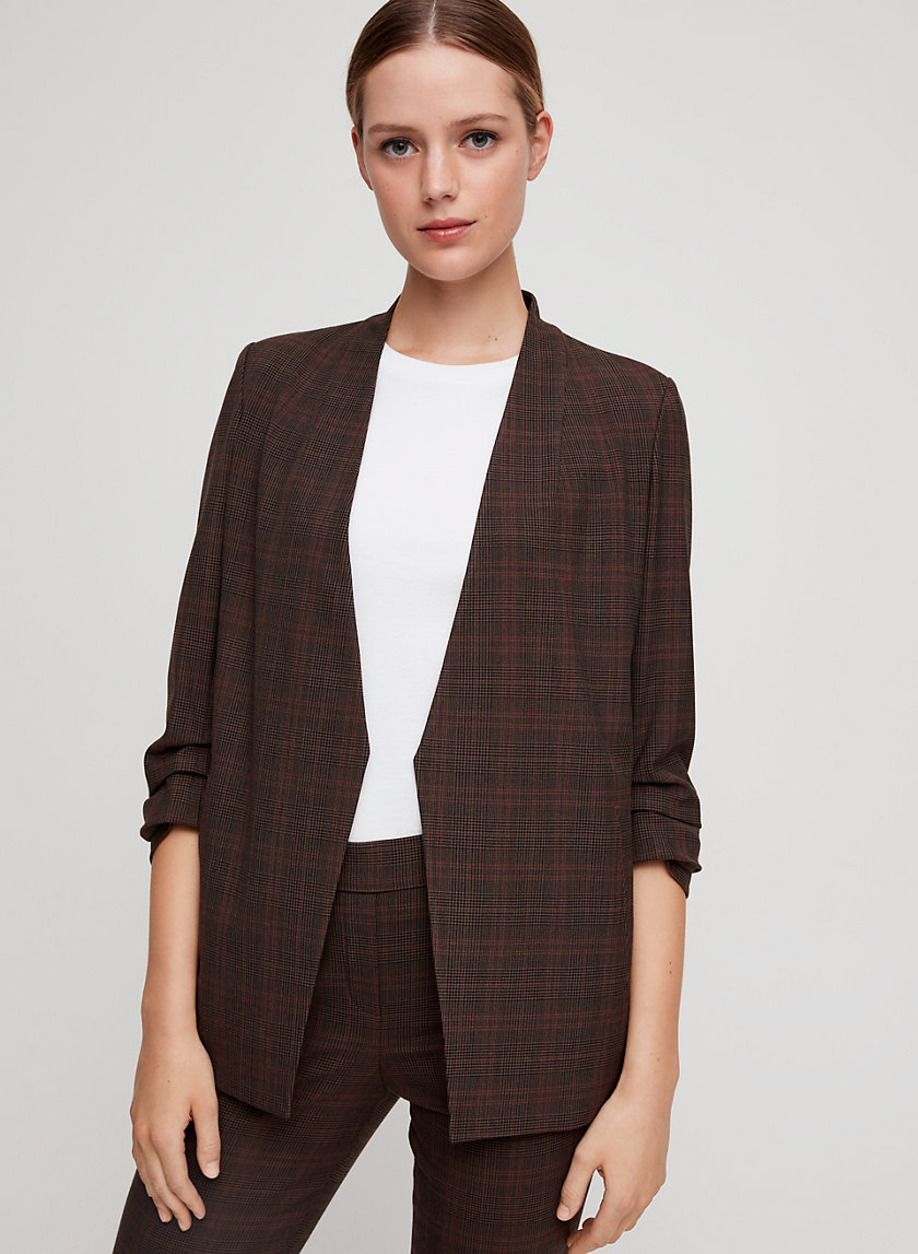 MACAULEY BLAZER - 3/4 sleeve plaid blazer MACAULEY BLAZER - 3/4 sleeve plaid blazer