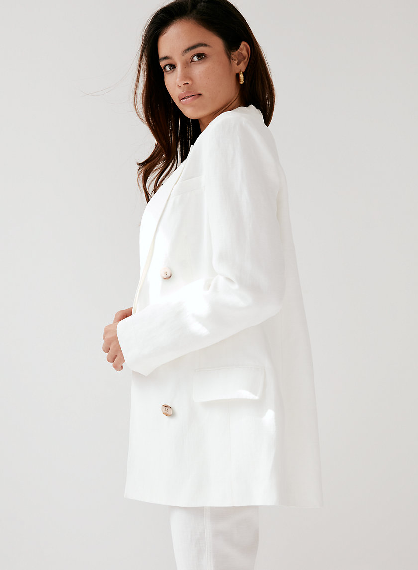 SAMUEL LINEN BLAZER - Double-breasted linen blazer SAMUEL LINEN BLAZER - Double-breasted linen blazer