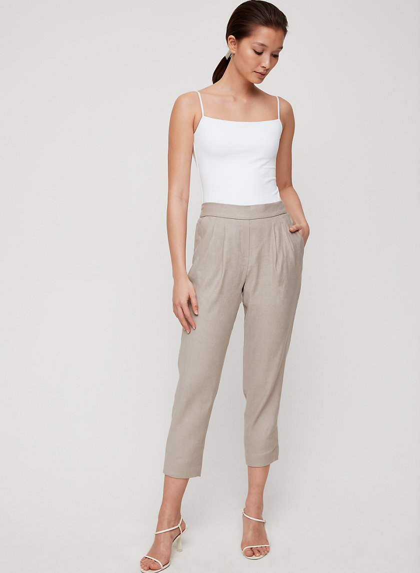 COHEN PANT LINEN - Cropped, pleated linen pant COHEN PANT LINEN - Cropped, pleated linen pant