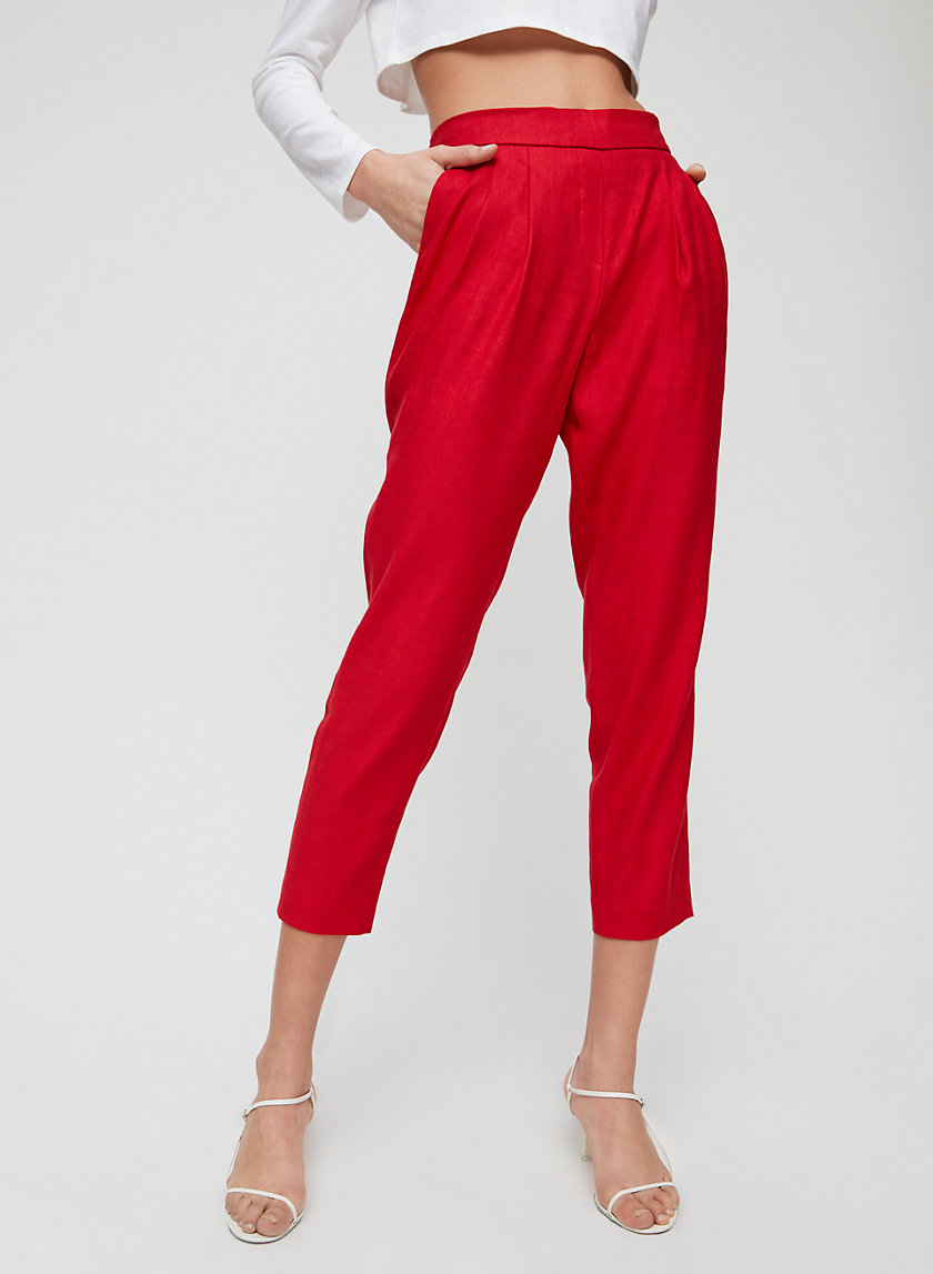 COHEN PANT LINEN - Cropped, pleated linen pant COHEN PANT LINEN - Cropped, pleated linen pant