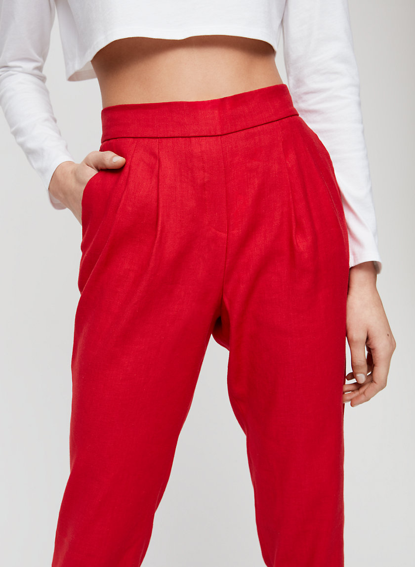 COHEN PANT LINEN - Cropped, pleated linen pant COHEN PANT LINEN - Cropped, pleated linen pant
