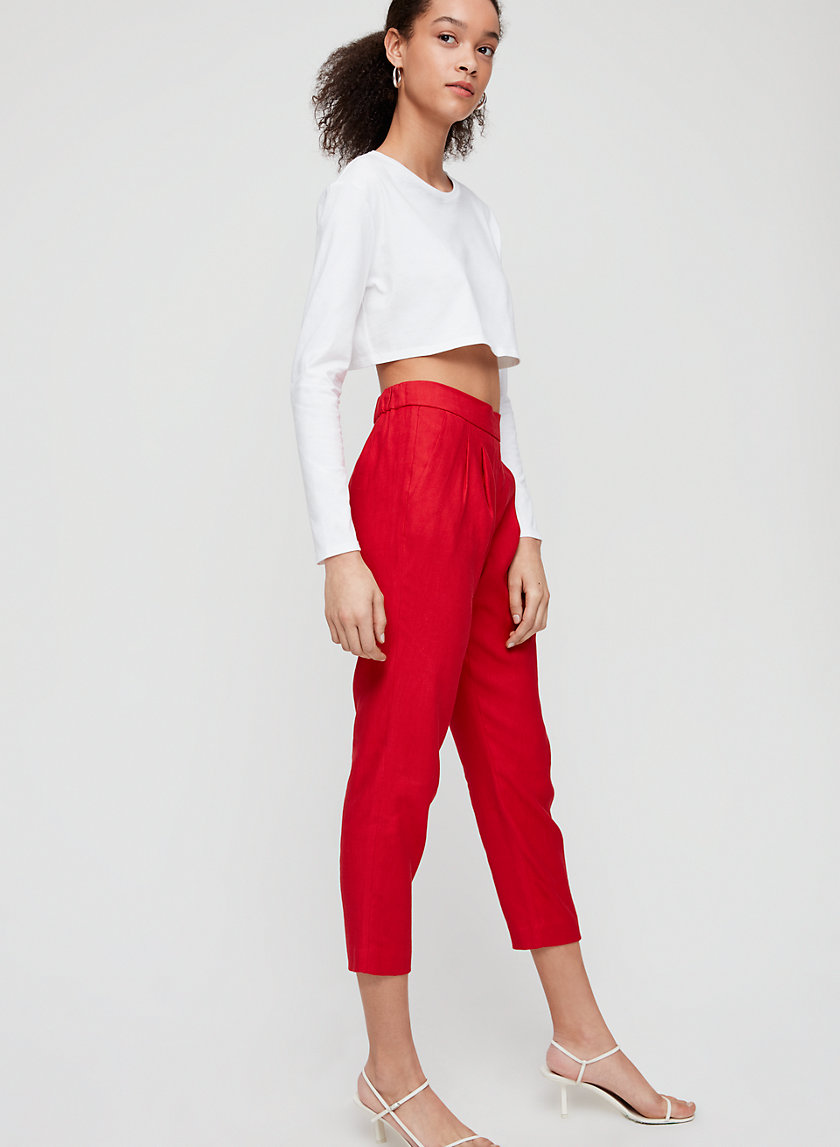 COHEN PANT LINEN - Cropped, pleated linen pant COHEN PANT LINEN - Cropped, pleated linen pant