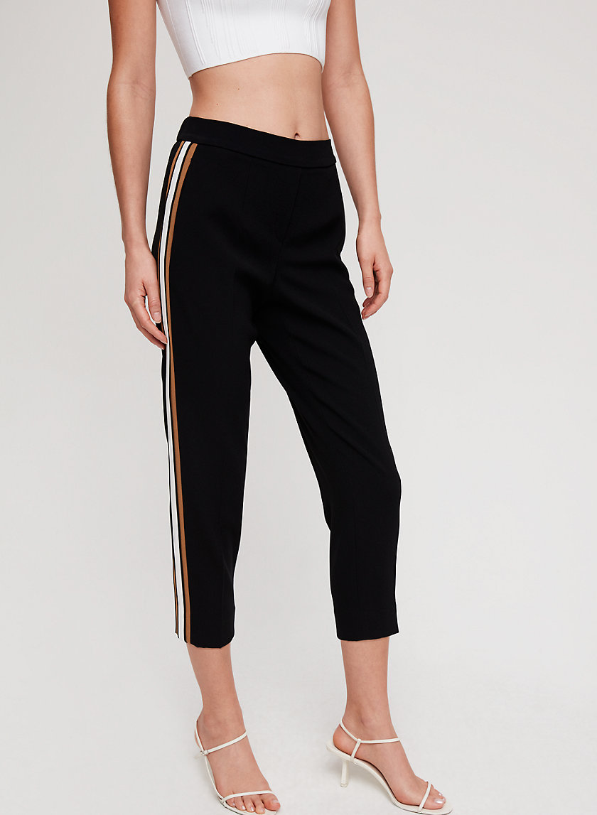 CONAN PANT CREPE - Cropped dress pant with side stripe CONAN PANT CREPE - Cropped dress pant with side stripe