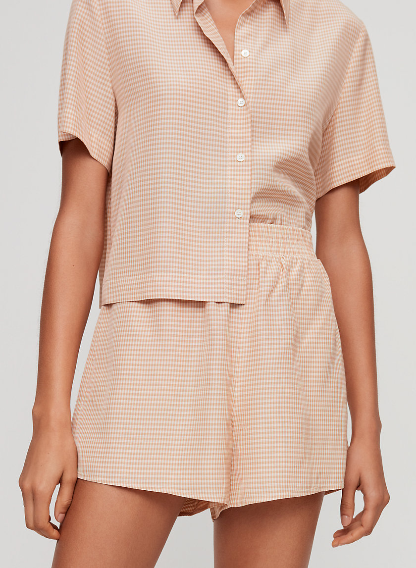 ELWOOD SHORT - High-waisted checkered shorts ELWOOD SHORT - High-waisted checkered shorts