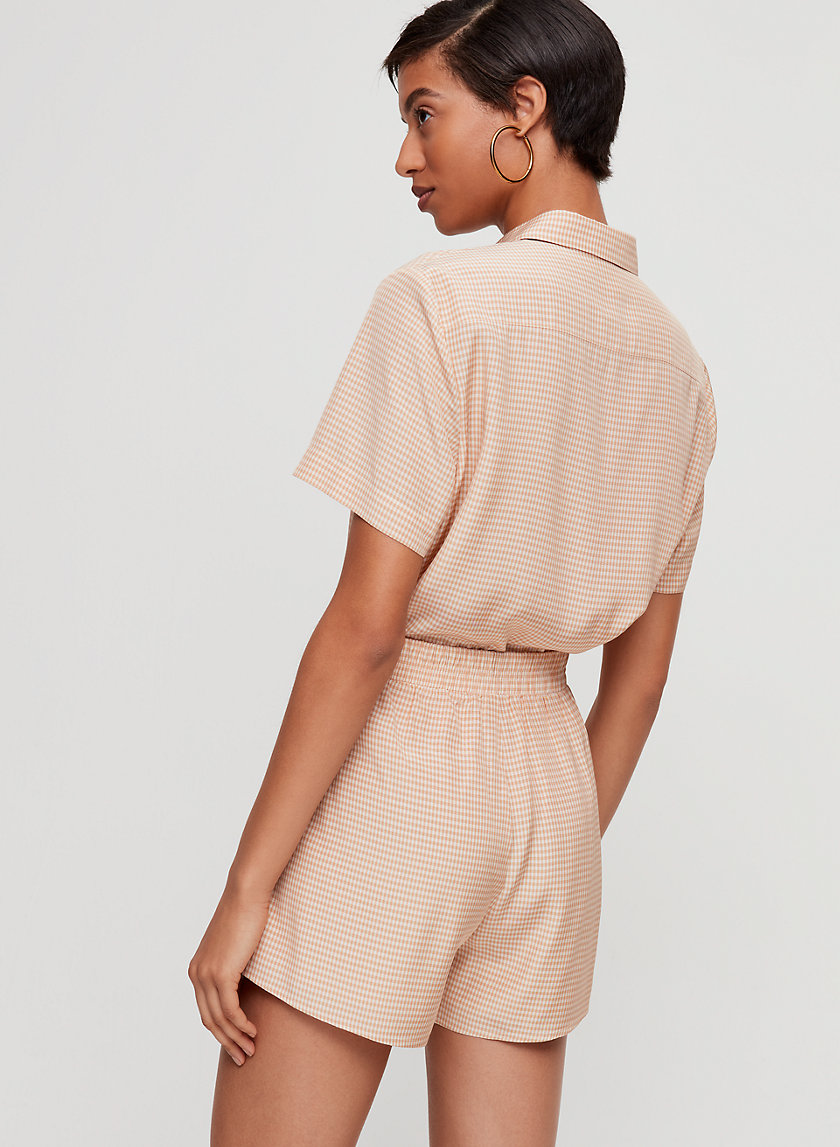 ELWOOD SHORT - High-waisted checkered shorts ELWOOD SHORT - High-waisted checkered shorts
