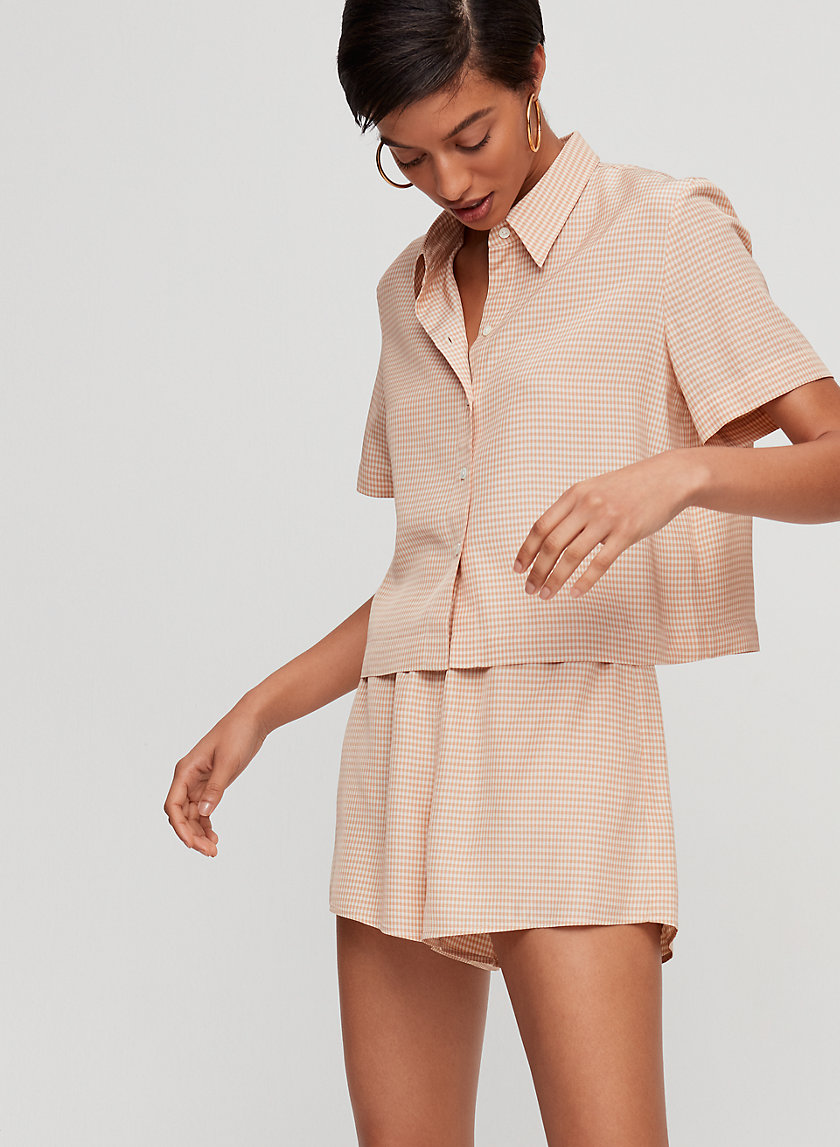ELWOOD SHORT - High-waisted checkered shorts ELWOOD SHORT - High-waisted checkered shorts
