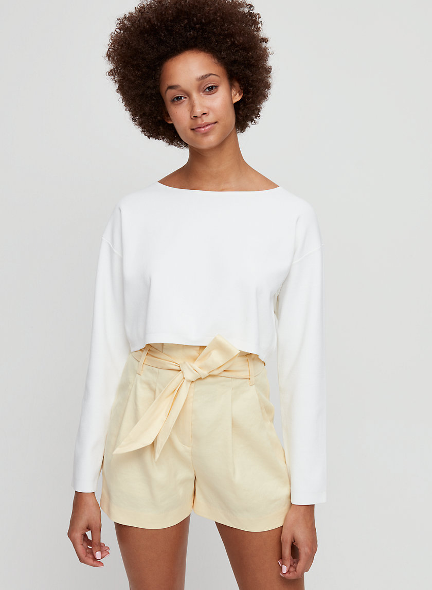 ASHER SHORT - Linen-blend paper-bag shorts ASHER SHORT - Linen-blend paper-bag shorts