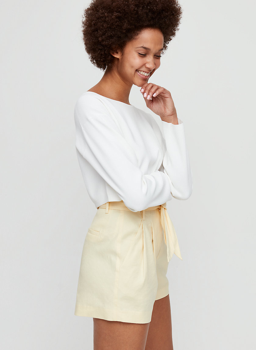 ASHER SHORT - Linen-blend paper-bag shorts ASHER SHORT - Linen-blend paper-bag shorts