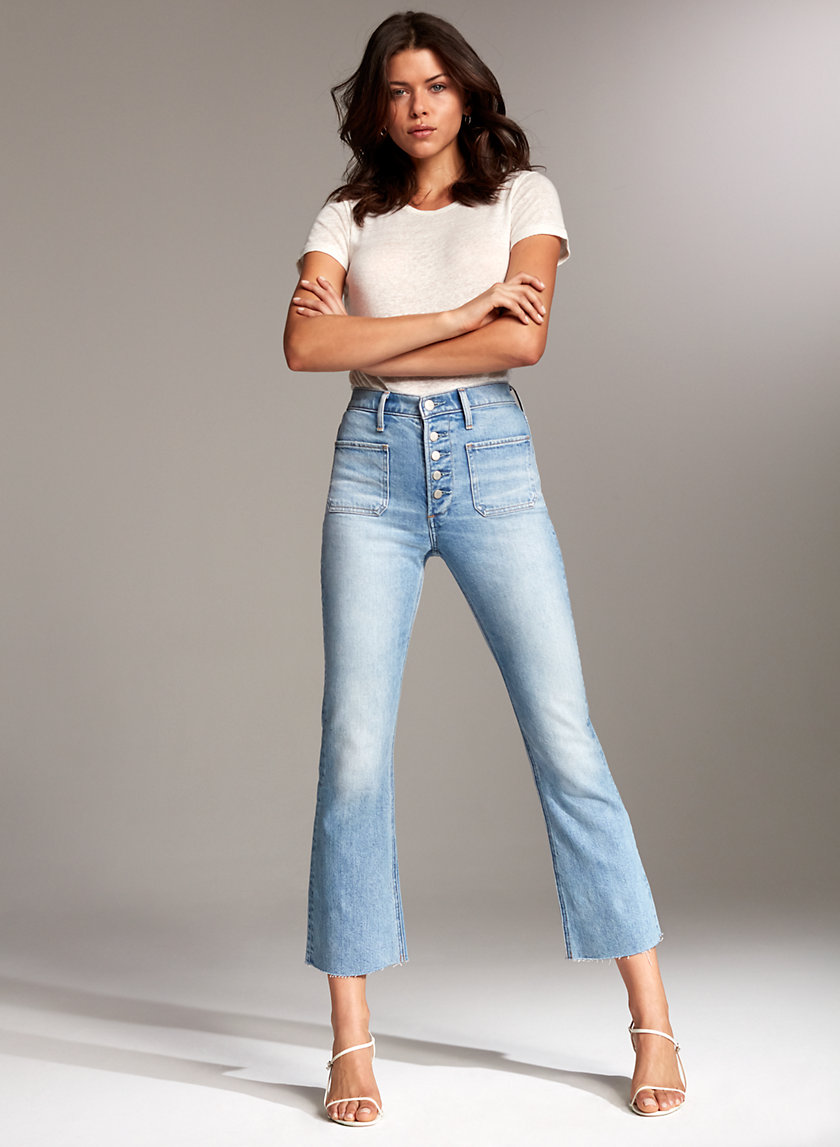 THE BAILEY PATCH - High-waisted, cropped flared jean THE BAILEY PATCH - High-waisted, cropped flared jean