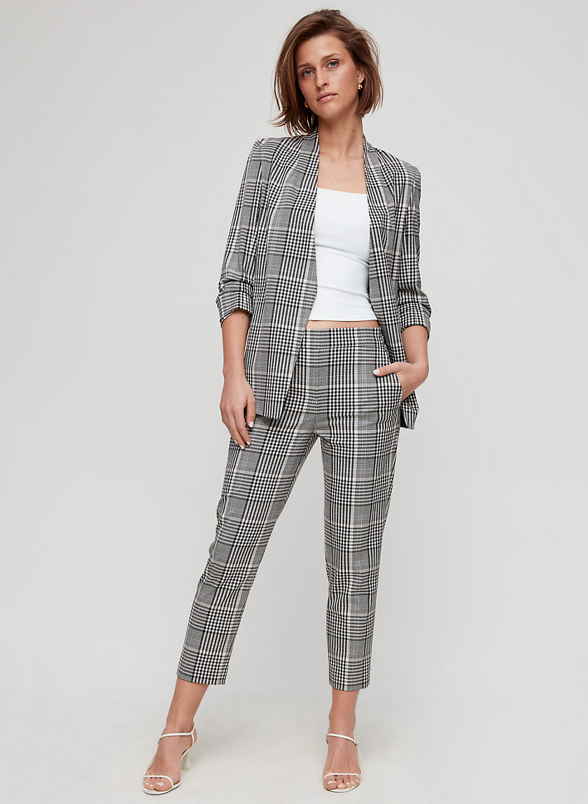 CONAN CHECK PANT - Cropped, plaid dress pant CONAN CHECK PANT - Cropped, plaid dress pant