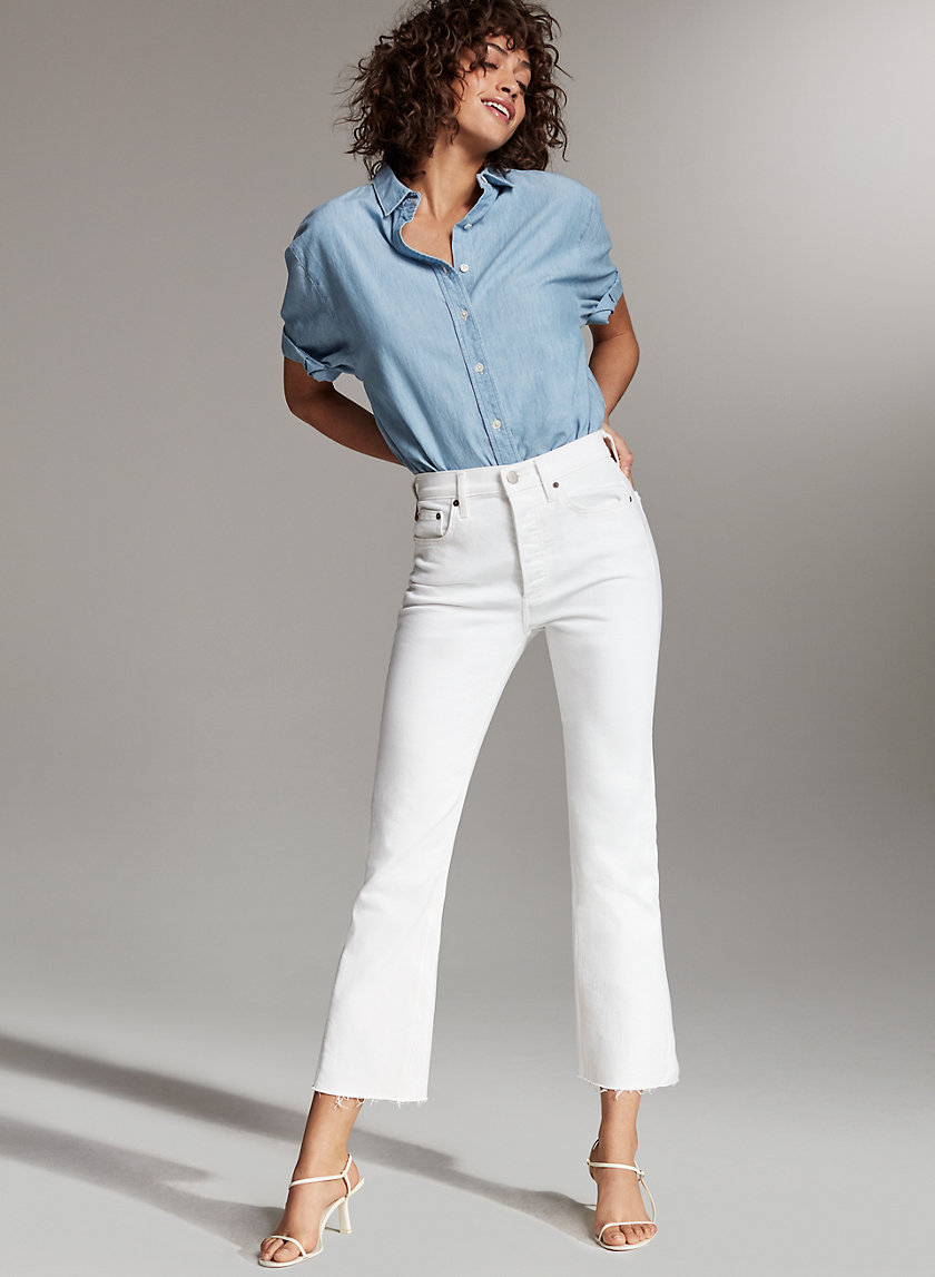 Denim Forum THE BAILEY CROP FLARE 